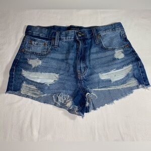aeropostale “vintage high rise shorty” denim shorts